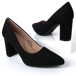 J. ADAMS JOLIE SIZE 7.5 BLACK SUEDE PUMPS
